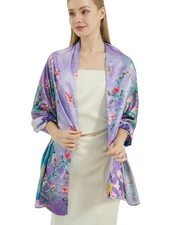 Scarfs for Women Long Floral Scarf Lightweight Silk Feeling Head Scarf Wrap