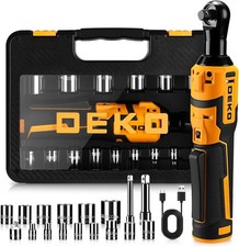 Cordless Electric Ratchet Wrench Set 38 450rpm Power Ratchet Tool Kit 19pcs Cordless Electric Ratchet Wrench Set 38 450rpm Power Ratchet Tool Kit 19pcs