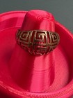 Sterling Silver Ring Size 9 Domed GREEK KEY Openwork Ring SZ 9.5 3.3G — photo 3
