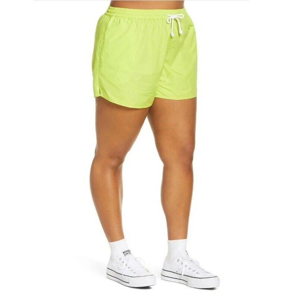 BP. Pantalones Cortos Deportivos Nordstrom Mujer Verde Algodón Tejido Cordón Talla Grande 3X Foto 3 de 4