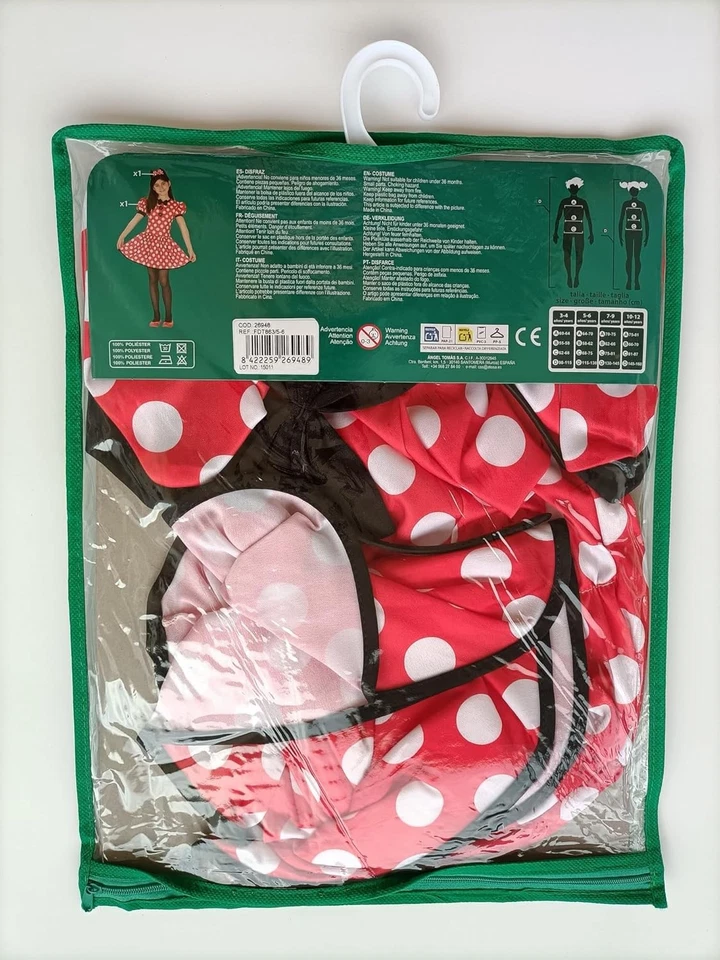 Atosa 26948 Mickey Mouse Costume Red Fairy Tail, Girl, 5-6 Years - Image 3 of 4