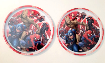 Lot of 2 Marvel Avengers Children's Kids 8'' Plate Zak! Designs