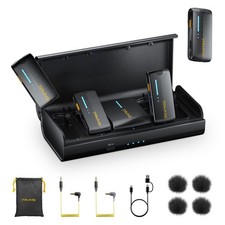 iRay DW40 4-Channel Wireless Microphone for Cameras, Camcorders, iPhones, And...