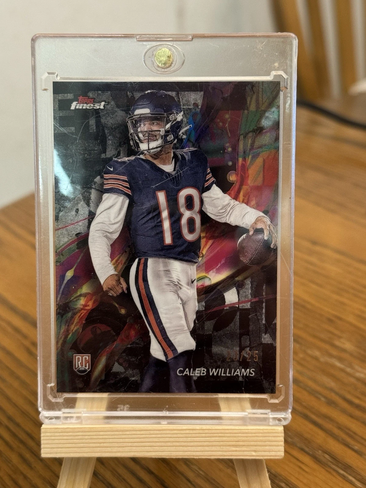 2024 Topps Finest Common Caleb Williams Rookie   #61 Black Refractor /25 (RC)