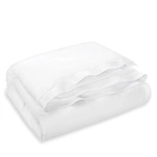 Ralph Lauren 624TC Organic Cotton Sateen Border F/Queen Duvet Cover Studio White