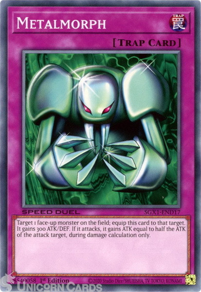 SGX1-END17 Metalmorph Common 1st Edition Mint YuGiOh Card
