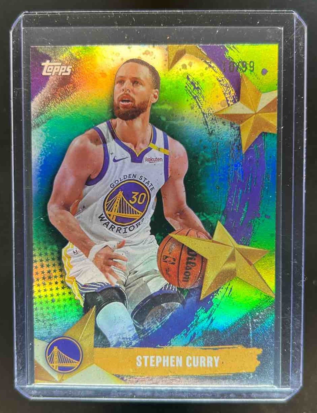 2025-26 Topps Stephen Curry Stars of the NBA Green Rainbow #10/99 Warriors