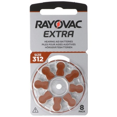 Rayovac HA312 PR41 Hörgeräte Batterien Extra Advanced 8er Sparpack 6 + 2 Gratis