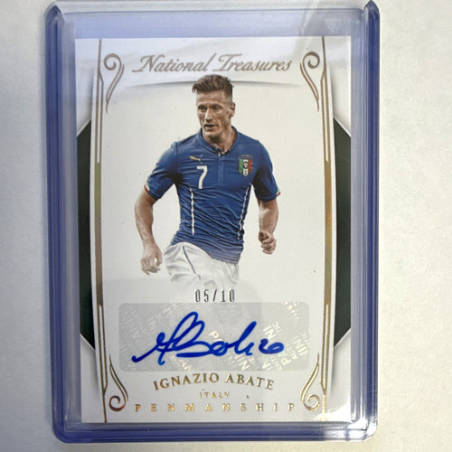 Panini 2018 National Treasures Soccer Ignazio Abate Italy P-IAB Auto 05/10