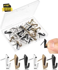 - Push Pin Hooks for Hanging Pictures, 30 Pack, Decorative Push Pins for Wall Ta