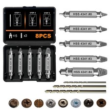 Schraubenausdreher Set f&uuml;r besch&auml;digte Schrauben HSS 4341 ohne Marke