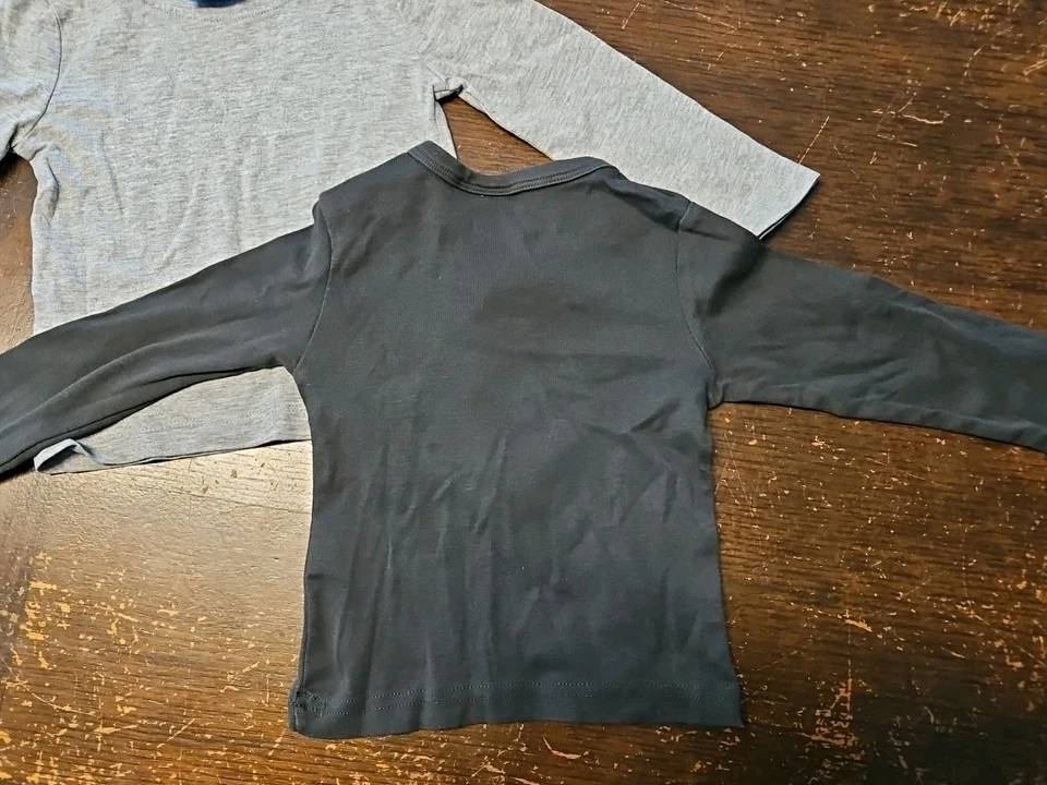 Langarm Shirt 2x grau Impidimpi 74 / 80 - Bild 4 von 4