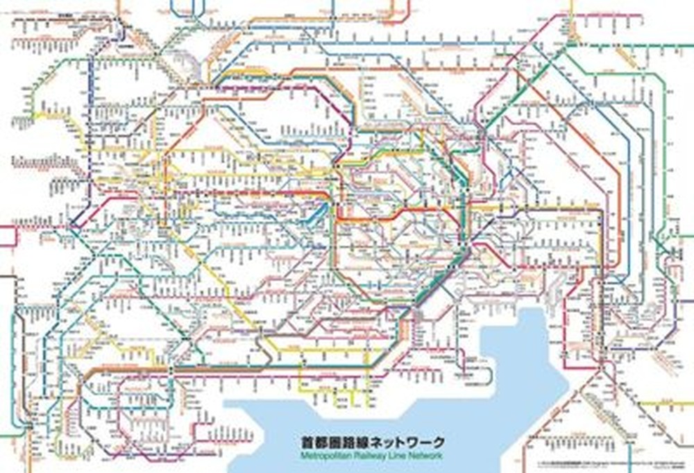 1000 Piece Jigsaw Puzzle Metropolitan Area Route Network [49 x 72Cm] Japan