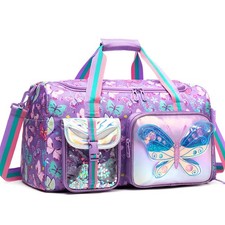 Butterfly Duffle Bag Girls Travel Bag Overnight Dance Sleepover Bags for Girl...