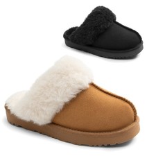Kids Slippers Boys Girls Warm Fuzzy Slip On Indoor Outdoor Cozy House Shoes
