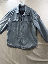 Eddie Bauer Voyager Fleece-Lined Shirt Jacket XXL Gray Snap Shacke