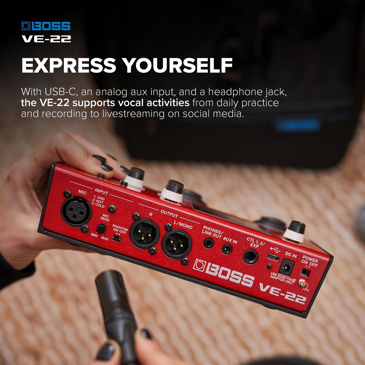 Boss VE-22 Vocal Performer Multi-Effects 50 Presets 100 Genuine