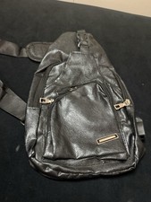 Faux Leather Sleek Crossbody Sling Bag, Small/Medium Sized, BRAND NEW