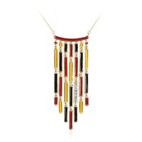 Cavill Silbercollier Damen WeißEr Topas 0,22Ct Vergoldet 45,5 Cm