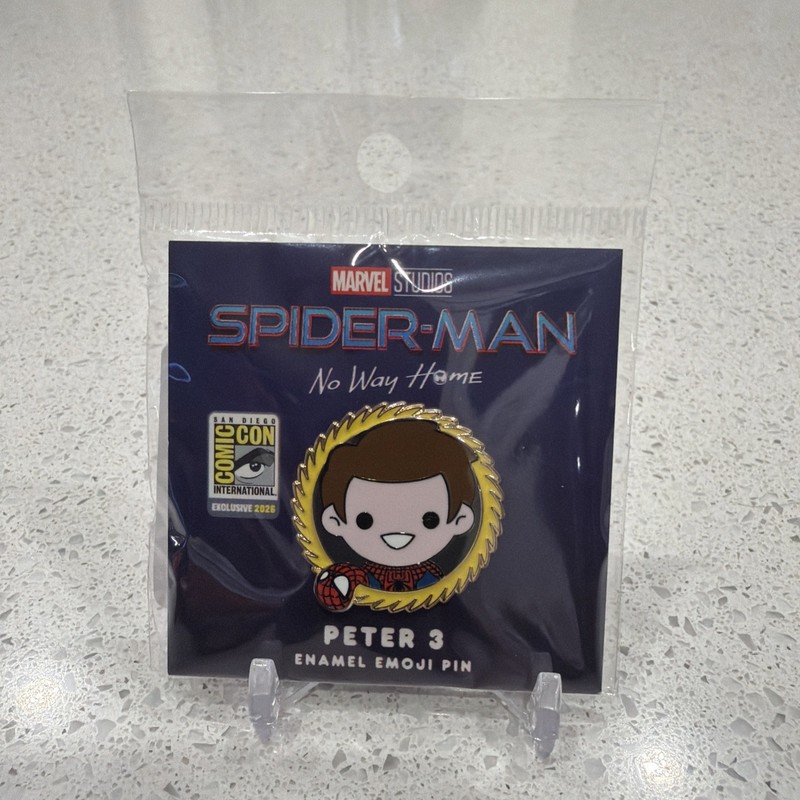 SDCC 2026 Exclusive 100% Soft Spiderman No Way Home Peter 3 Enamel Pin IN HAND