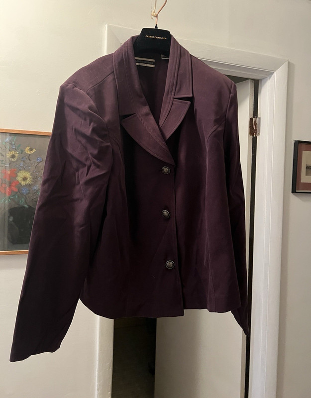 Amanda Smith Purple 2-Piece Skirt Suit Size 22 Single-Breasted 3-Button