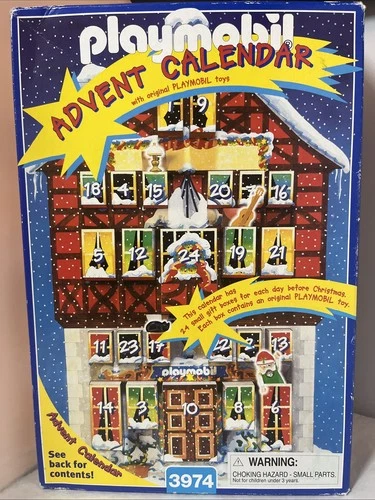 Vintage 1997 Playmobil Christmas Advent Calendar w/Original Toys~Complete~#3974