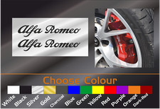 2x Alfa Romeo Script Vinyl Decal Brake Caliper Sticker choose colour 100mm long