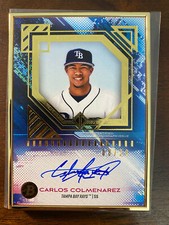 2021 Bowman Transcendent CARLOS COLMENAREZ Gold Framed Autograph /20 RAYS