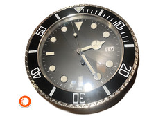 Neue Hochwertige Stylische Wanduhr, RLX Submariner Stil 40cm Edelstahl OVP