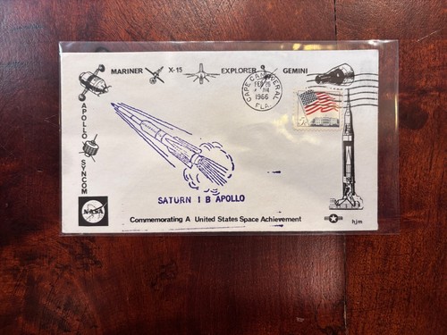 Apollo AS-201 HJM Cover 2/26/1966 Cape Canaveral FLORIDA Space !! - 第 1/2 張圖片