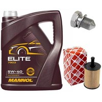 MotoröL Set 5W40 5 Liter + ÖLfilter + ÖLablassschraube FüR Seat Skoda Vw Bora