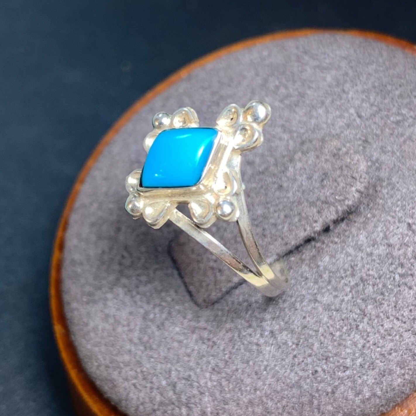 Solid Sterling Silver 925 Composite Turquoise Scr… - image 3