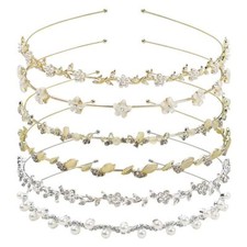 Bridal Crystal Hair Ornaments - Rhinestone Pearl Tiaras Women Hair Accessory 1pc