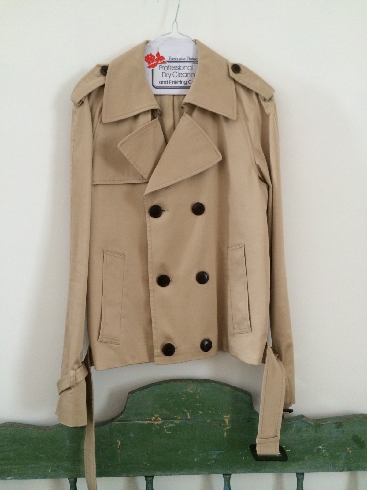 cropped trench jacket