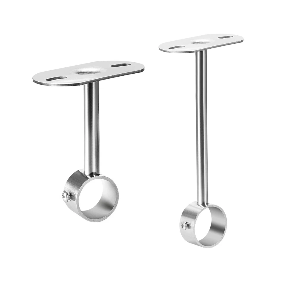 UXCELL Rail End Center Supports Brackets Round Wardrobe Clothes Rails Poles Rod Sockets