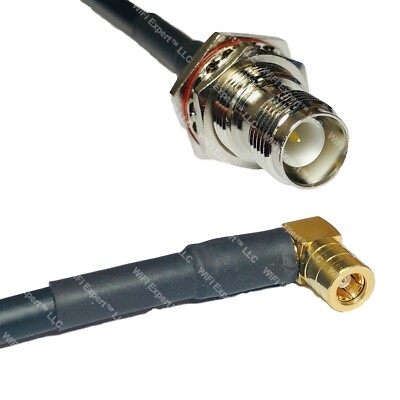 LMR200 RP-TNC FEMALE BULK to SMB FEMALE ANGLE Coax RF Cable USA-Ship Lot