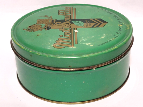 Vintage Mint Souffles 6" across Candy Tin by E.G. Whitman & Co. Philadelphia - Picture 3 of 7