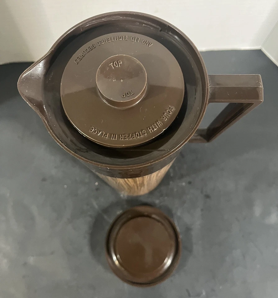 Jarra aislada al vacío de grano de madera MCM Aladdin Beverage Butler 1 cuarto de galón de colección Foto 4 de 4