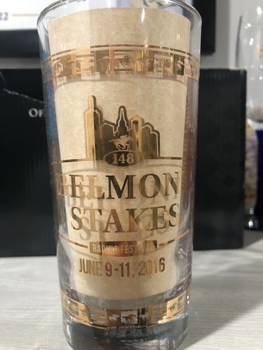 Horse Racing Glass 2016 Belmont Stakes Gold Series With COA 56/100