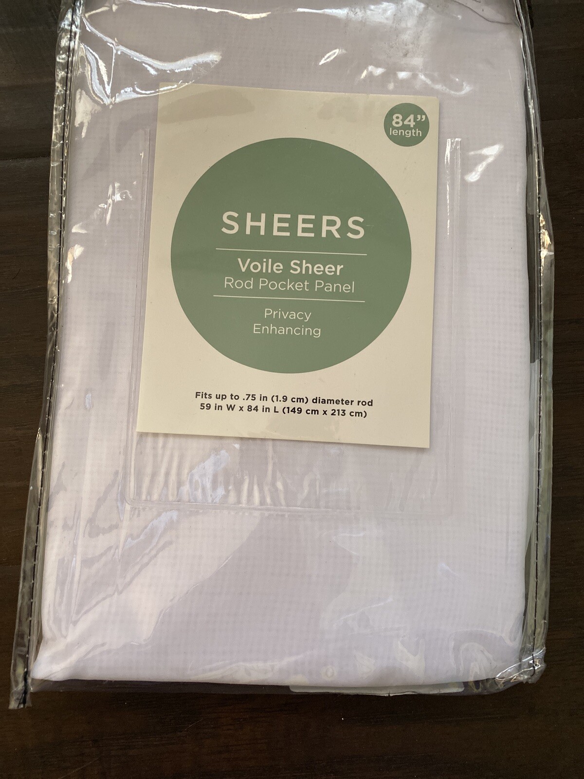 Emily Voile 1 Rod Pocket Panel Sheers 84 Inches inches Privacy