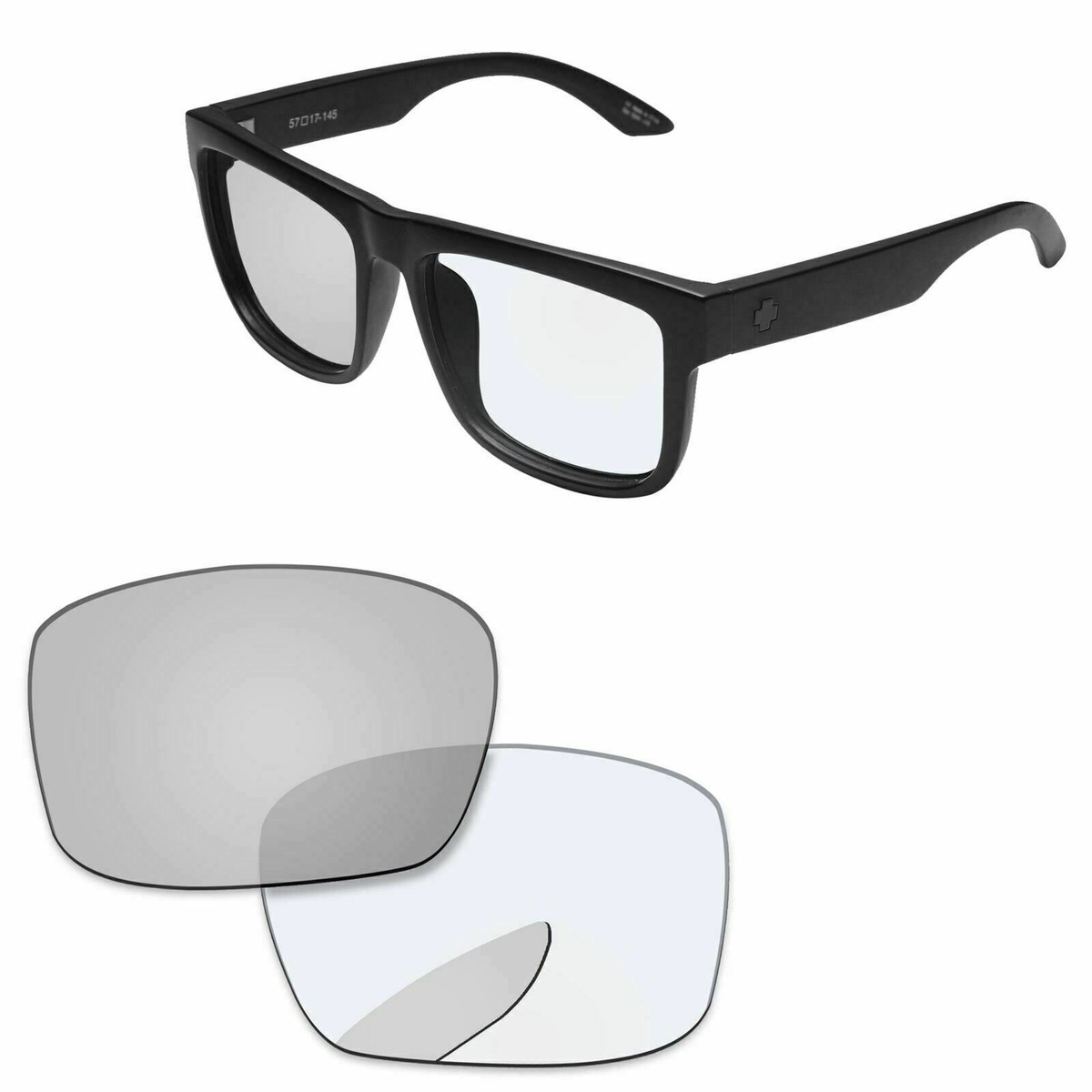 Lenti Di Ricambio Per SPY OPTIC QUANTA Occhiali Da Sole Grigio - Foto 4