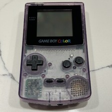 Nintendo Game Boy Color CGB-001 Clear Atomic Purple OEM Console VGC TESTED