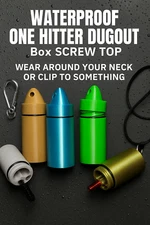  Waterproof One-Hitter Box — DugOut -  Wearable & Adventure-Ready / Custom Color