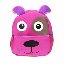 Wrapables Neoprene Fun Pals Backpack for Toddlers, Hot Pink Dog