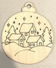 Ready To Paint Wood Ornament - #358 - Ornament - Free Shipping