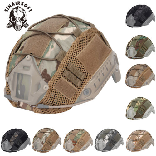 Tactical Military Helmet Cover W/ mesh for Airsoft Hunting Fast Helmet Headwear - Picture 1 of 15