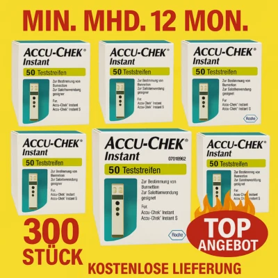 Accu Chek Instant Teststreifen 300 Stück 100 % ,,Originalware von Roche “