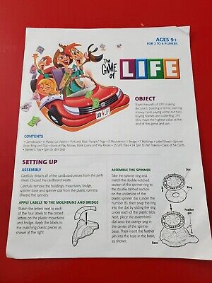 SOLVED: What are the instructions for the HASBRO Game of Life 2013