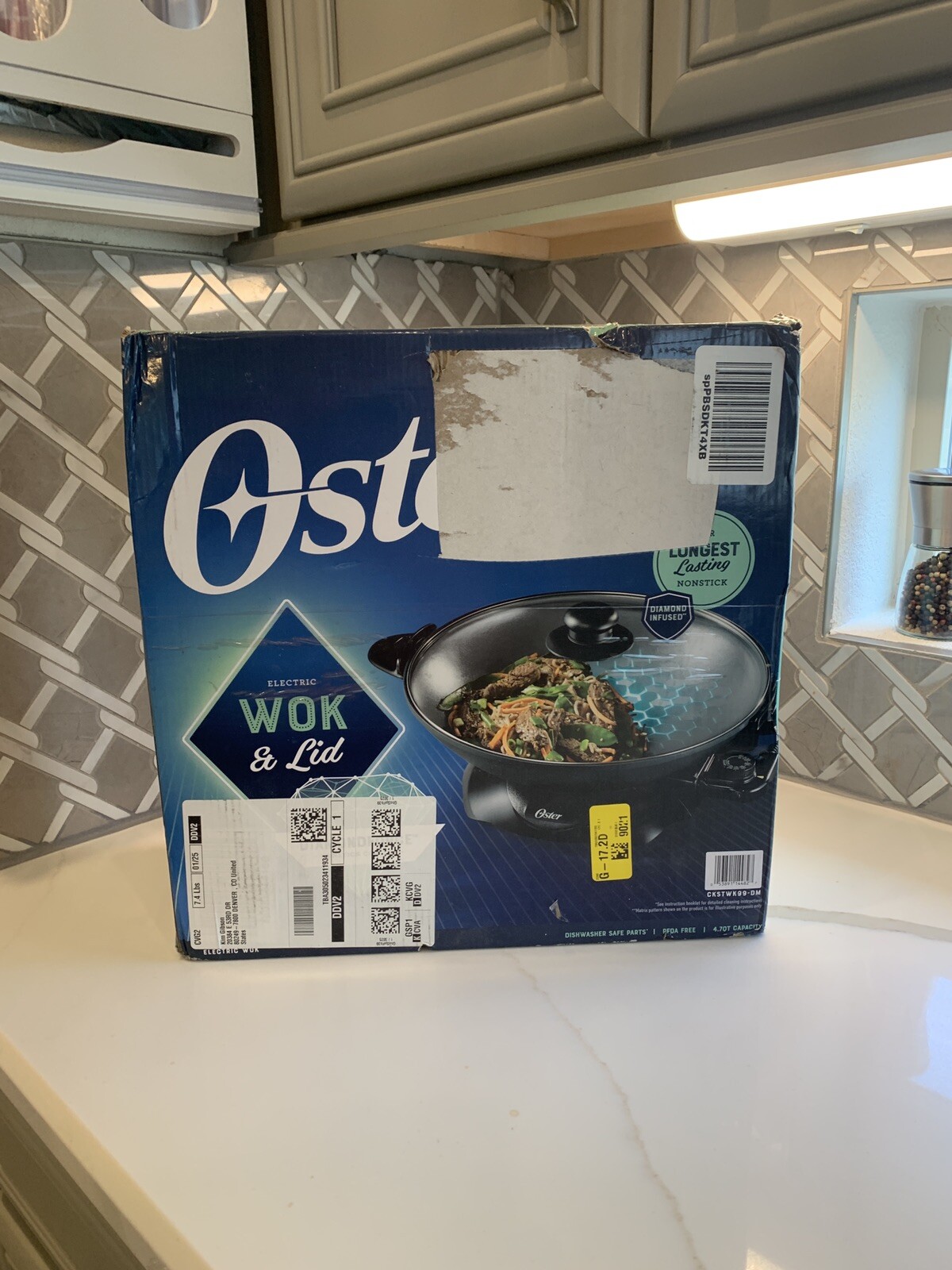 Oster 2124087 DiamondForce Electric Wok, 4.7Quart, Black 53891144827