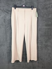 H&M Damen Formal Hose Weites Bein Unterteil Gr. UK 16 US 12 Beige Neu